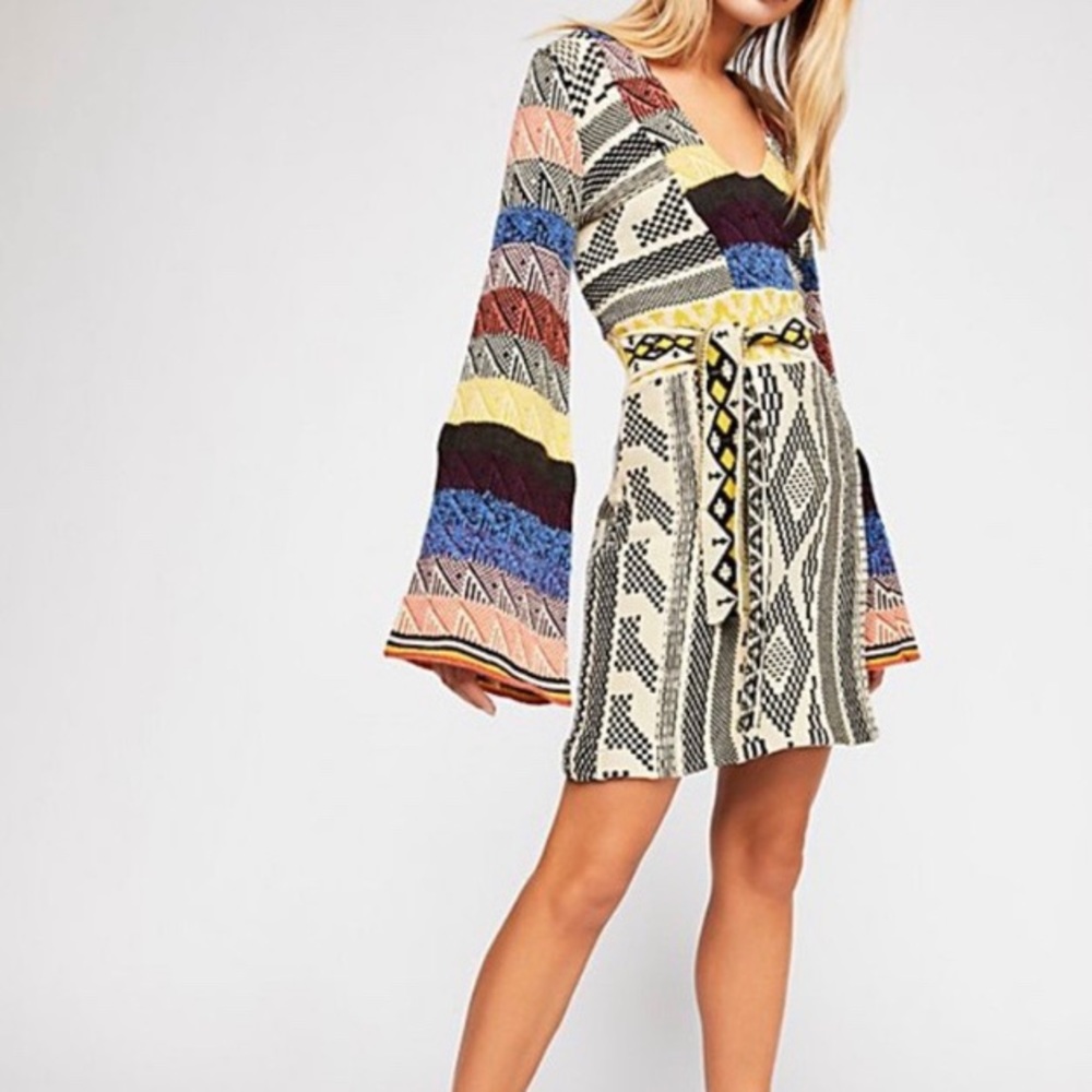 Free People Patchwork Sweater Dress